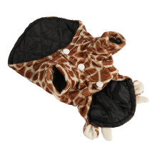 Sudadera con capucha para perro de diseño de jirafa, talla M, de felpa, abrigo de invierno