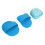 3x Badebürste aus Silikon, blau 3