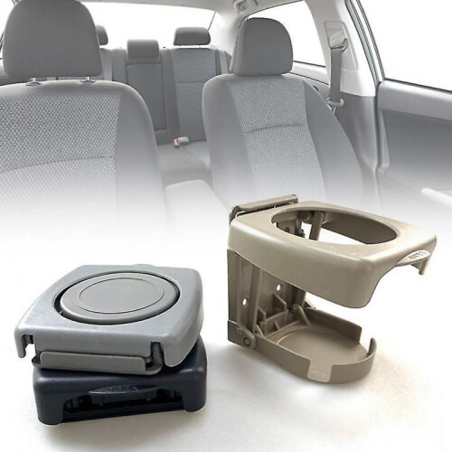 (Grey) For Drinks Foldable Car Drink H Folding Abs Fixed Drink Bottle D Car Accessories| | 1