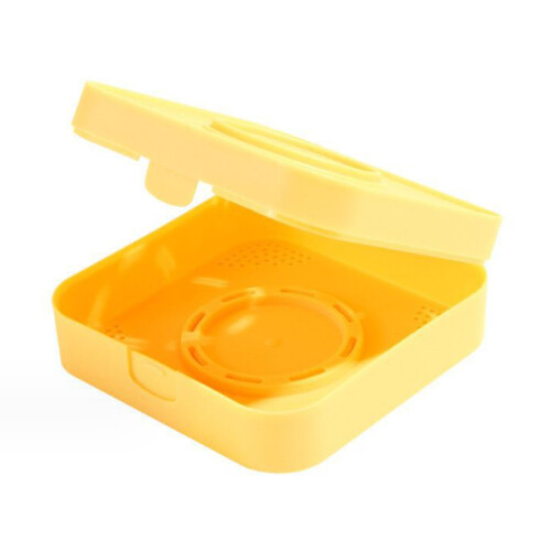 (Yellow) Draagbare poederpuff opbergbox geel