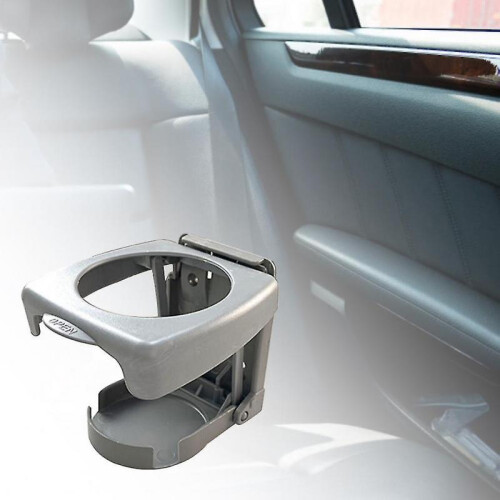 (Grey) For Drinks Foldable Car Drink H Folding Abs Fixed Drink Bottle D Car Accessories| | 2