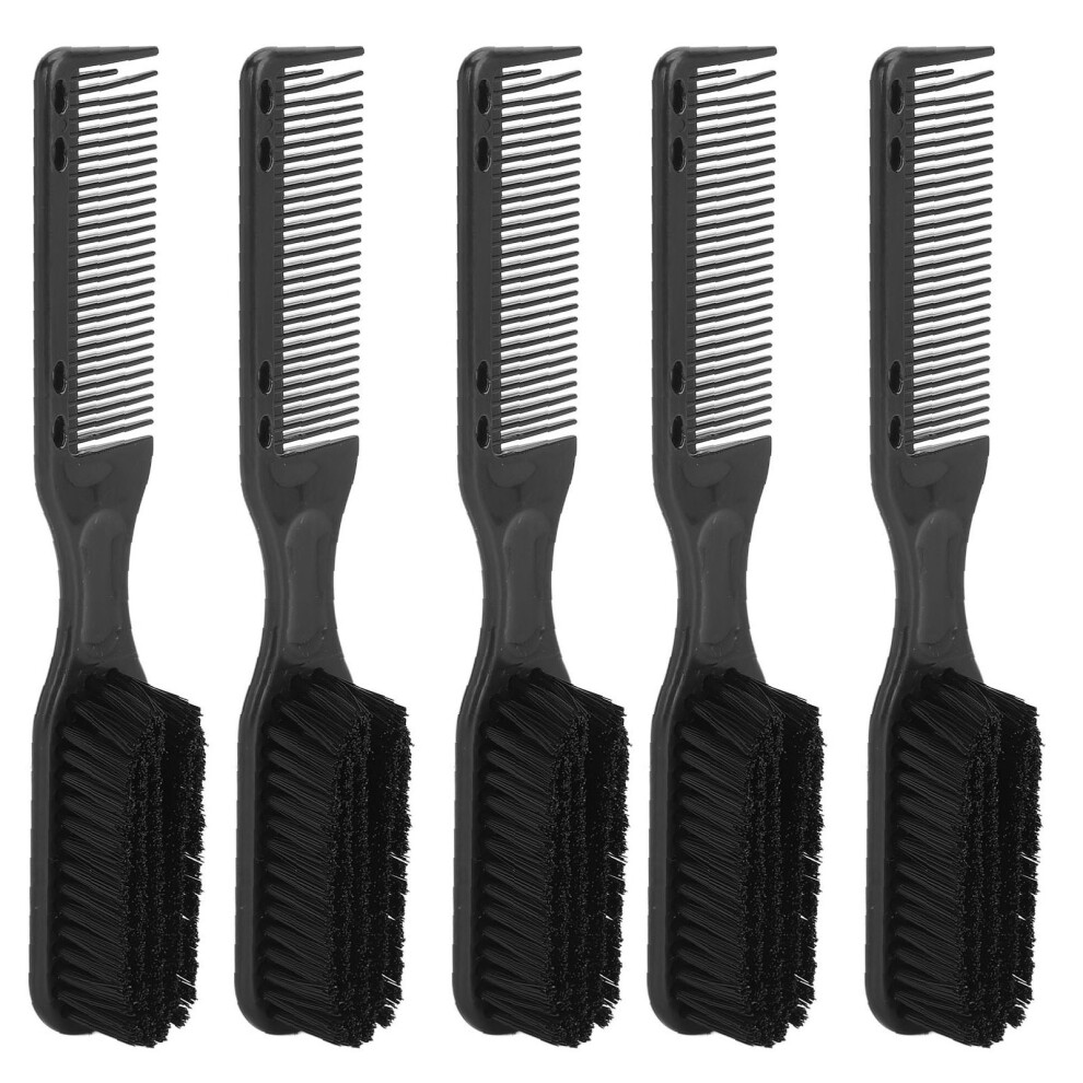 5 Pcs Dual Head Men Oil Hair Brush Ergonomic Handle Beard Comb