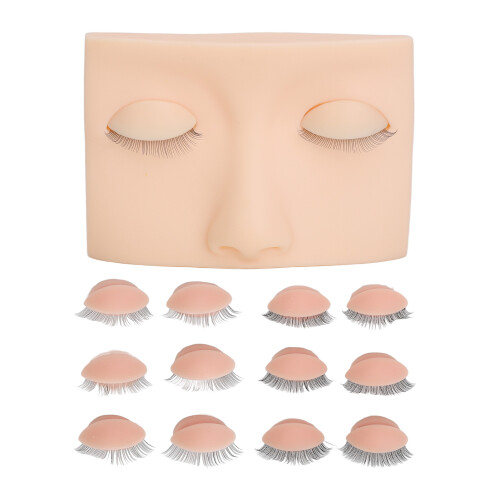 (Pink) Wimpermannequin hoofd 3 paar pink