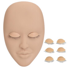 (Skin Color) Wimpermannequin 3 paar verwijderbare oogleden
