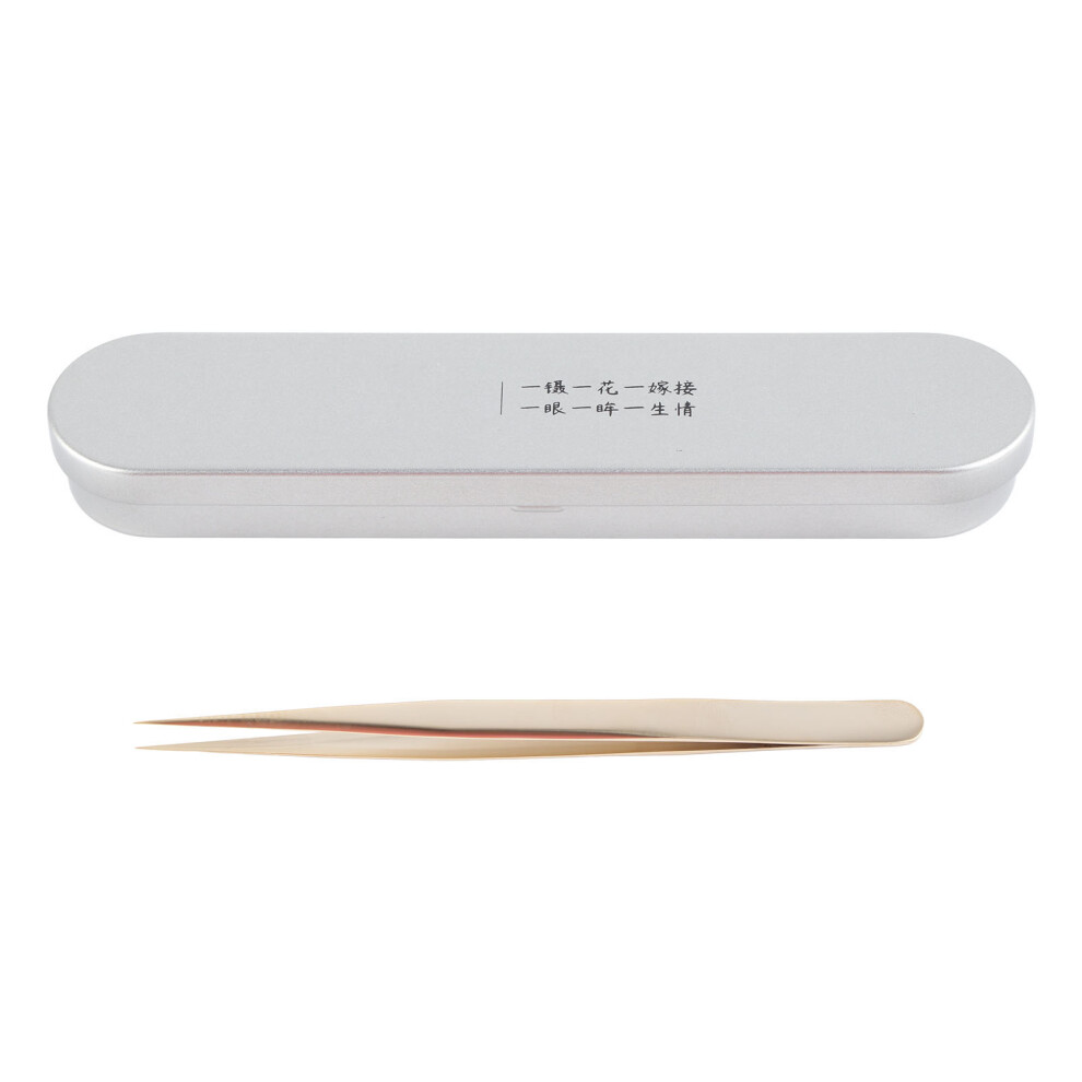 (Peacock Tweezer 13.6cm Length) Eyelash Tweezer High Accuracy Stainless Steel Antistatic Curved 13.2cm