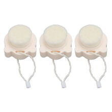 (White Handle with Pink Silicone) 3x Silikon-Gesichtsreiniger 3D-Weichborsten doppelseitig