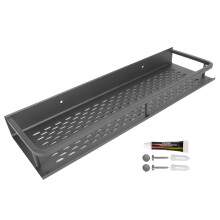 Wandhalter Badregal mit Ablaufloch platzsparend 40cm Grau