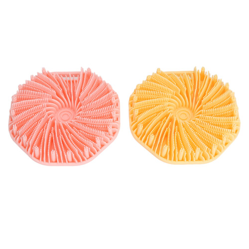2x Silikon-Körperbürste rutschfest langlebig Duschbürste 2