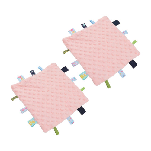 (Pink) 2x Babysicherheitsdecke, reine Baumwolle, 3D-Sensorik, Gelb 2