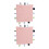 (Pink) 2x Babysicherheitsdecke, reine Baumwolle, 3D-Sensorik, Gelb 2