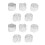 40x Silberne Bartperlen Vintage Haar-DIY 2