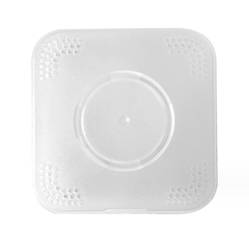 (Matte White) Draagbare poederpuff opbergbox geel 2