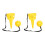 (Yellow) 2 Set Plastic Catch Ball Set Matte Yellow Kids Reflexivity Exercise 1
