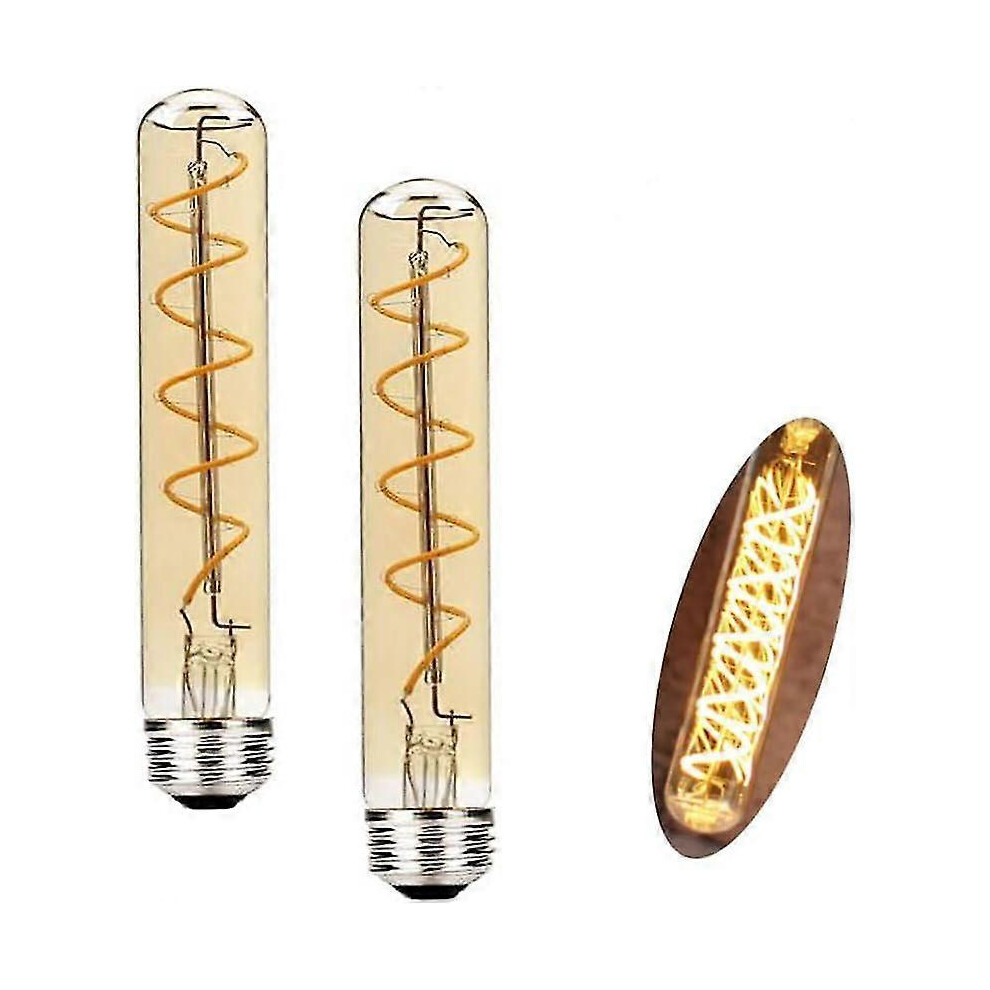 Kikidex (As Show, One Size) T30 E27 4W Led Filament Bulbs Dimmable Warm 2200K 185Mm Long Edison Tube Vintage Decorative Lamp Screw Base Ac 220V,2 Packs White