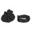 (Black) Wärmeloses Haarbügelset Satin für Schlaf, Schwarz 5