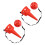 (Red) 2 Set Plastic Catch Ball Set Matte Yellow Kids Reflexivity Exercise 4