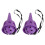 (Purple) 2 Set Plastic Catch Ball Set Matte Yellow Kids Reflexivity Exercise 2