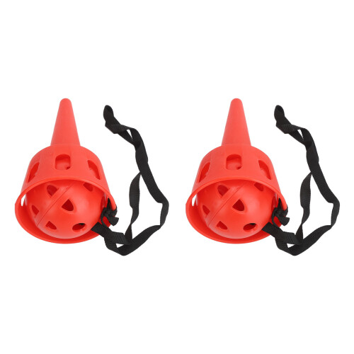 (Red) 2 Set Plastic Catch Ball Set Matte Yellow Kids Reflexivity Exercise 1