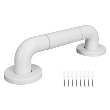 (White) 29cm Stainless Steel Bathroom Grab Bar White