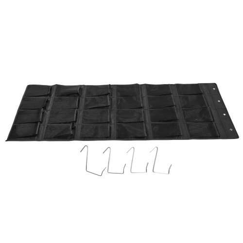 Schuhorganizer über der Tür 24 Taschen Schwarz