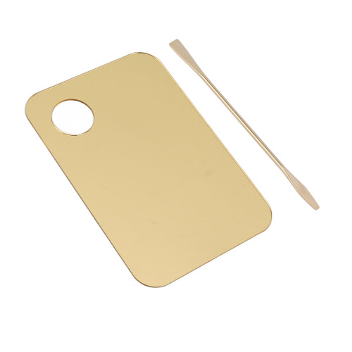 Goldene Acryl-Make-up-Palette mit Spatel 2