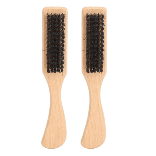 2x leichte Bartbürste mit Griff für Heim- und Profibarber 1