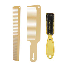 Set Pettine Barbiere Sottile con Spazzola Barba