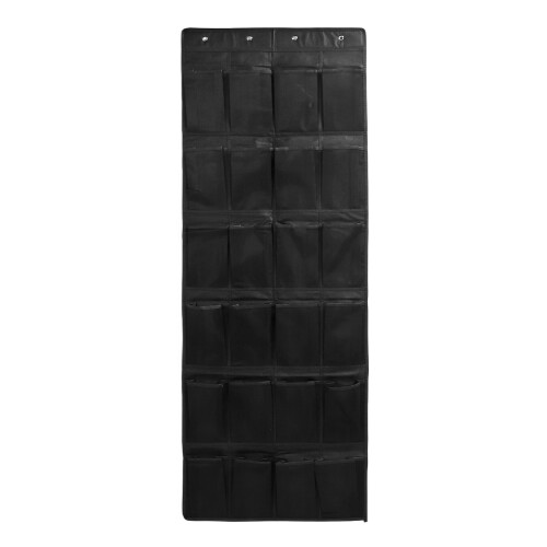 Schuhorganizer über der Tür 24 Taschen Schwarz 1