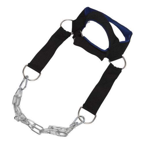 Neck Harness Core Strength Support Exerciser Blue Black 2