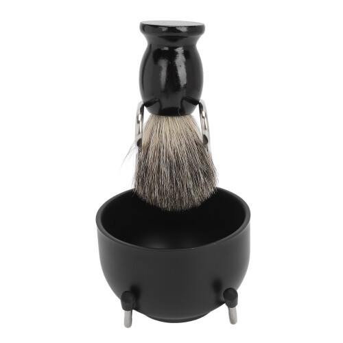 Männerbart-Rasier-Set: Pinsel, Stand, Schaumschale 1