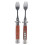 Spring Fork Rosewood Handle Stainless Steel Foldable for Camping 5