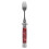 (Red) Folding Spring Camping Fork 304 Stainless Steel Pocket Automatic Red 4