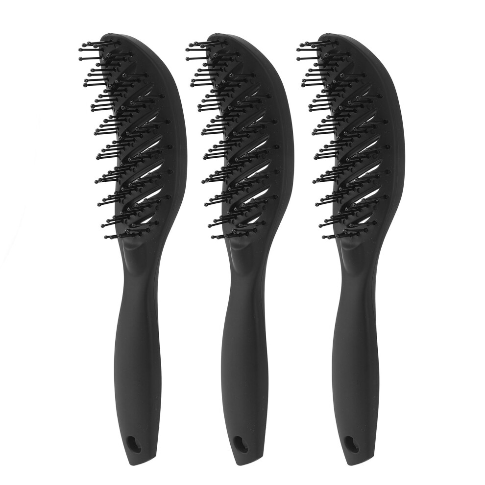 3pcs Hair Brush Combs 9 Rows Wide Teeth Scalp Massage Detangling