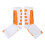 (White and Orange) Calzini compressione caviglia bianchi arancioni 1