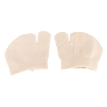 3 Paar atmungsaktive weiche Split-Zehen-Halbsocken hellbeige