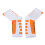 (White and Orange) Calzini compressione caviglia bianchi arancioni 4