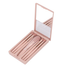 5Dks Make-up Kwasten Set Draagbare Spiegel