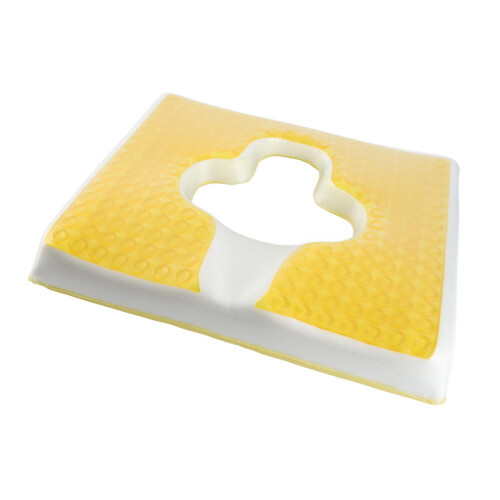 Yellow Triangular T-Shaped Sitting & Nursing Cushion