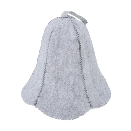 (Grey) Sauna Hat Felt Water Absorbent Shower Bath Cap Universal Grey 2