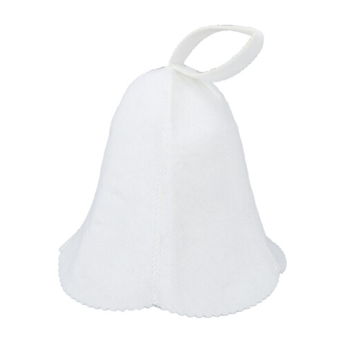 (White) Sauna Hat Felt Water Absorbent Shower Bath Cap Universal Grey 2