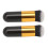 2x Chubby Makeup Brushes Soft Synthetic Black/Gold 3