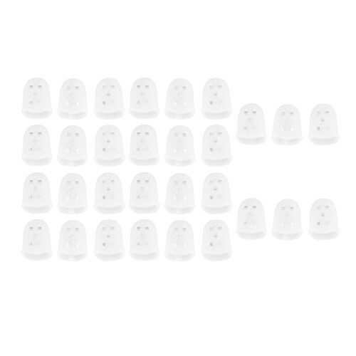 30x Gitarren-Fingerschutz, silikon, transparent, M