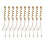 10x Kunstperlen-Haarringe Gold 3