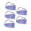 5pcs Mesh Soap Pouch Purple Foam Net Drawstring Cleansing 5