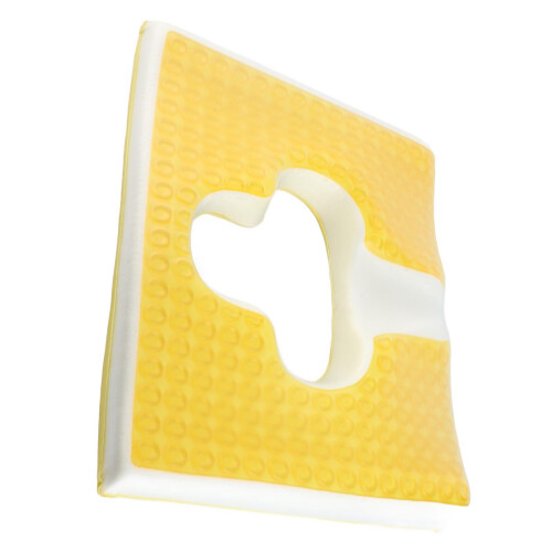 Yellow Triangular T-Shaped Sitting & Nursing Cushion 1
