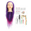 Purple-Pink Gradient Wig Head Hairstyling Training 1