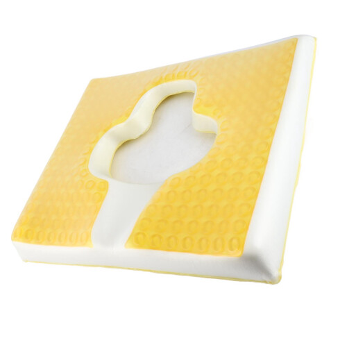 Yellow Triangular T-Shaped Sitting & Nursing Cushion 2