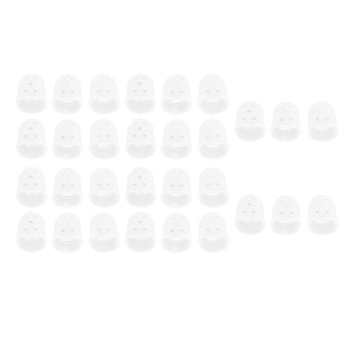 30x Gitarren-Fingerschutz, silikon, transparent, M 1