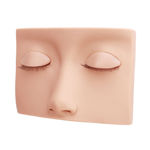 (Pink) Wimpern-Trainingskopf 3x Silikon Lid Practice Pink 1