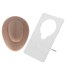 (Dark Skin Color) Siliconen 3D Acupunctuur Tongmodel Donker